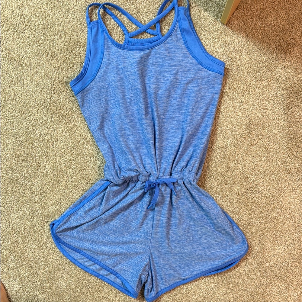 Athletic Works Blue Sleeveless Kids Romper